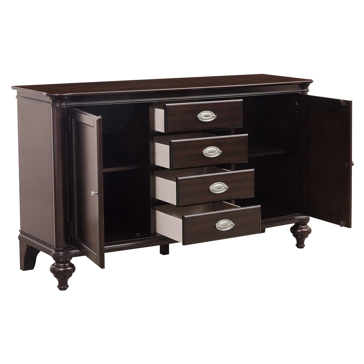 Marston Dark Cherry Buffet by Homelegance at Eve Furniture
