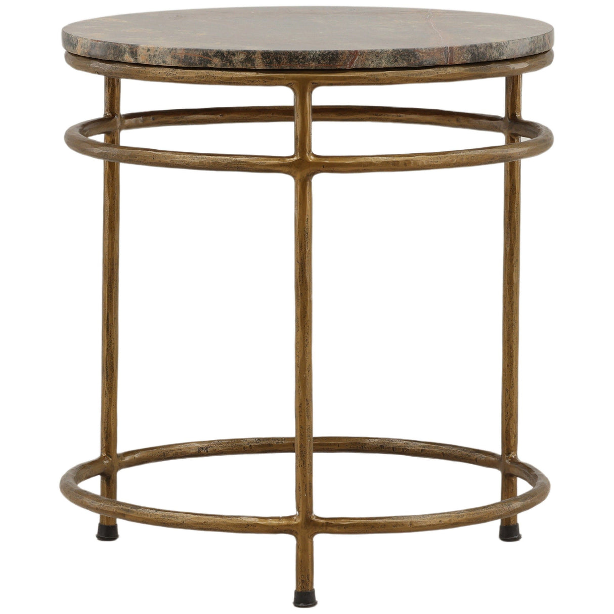 Marston Side Table, Brown/Green Marble by Dovetail at Eve Furniture