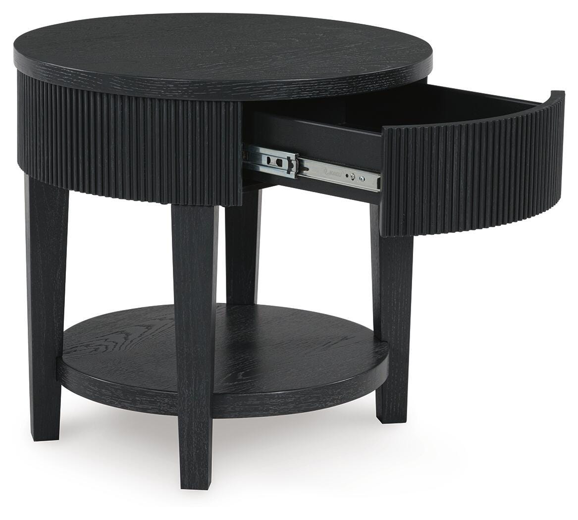 Marstream Black Coffee Table and End Table by Ashley at Eve Furniture
