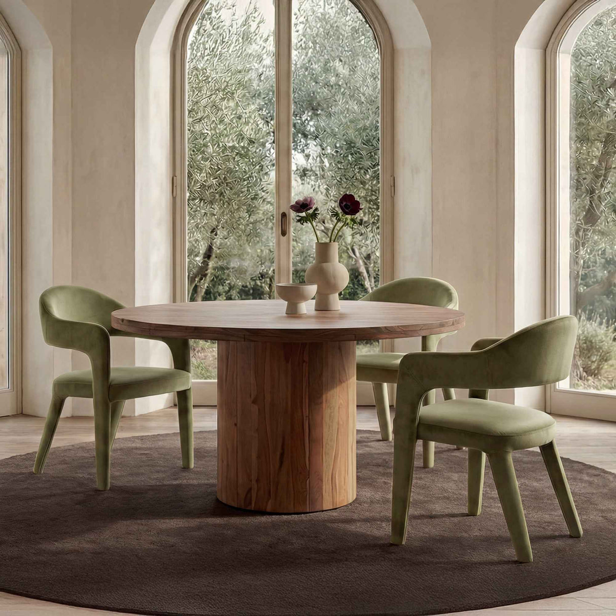 Martens Green Dining Chair Velvet by Moe's Home at Eve Furniture