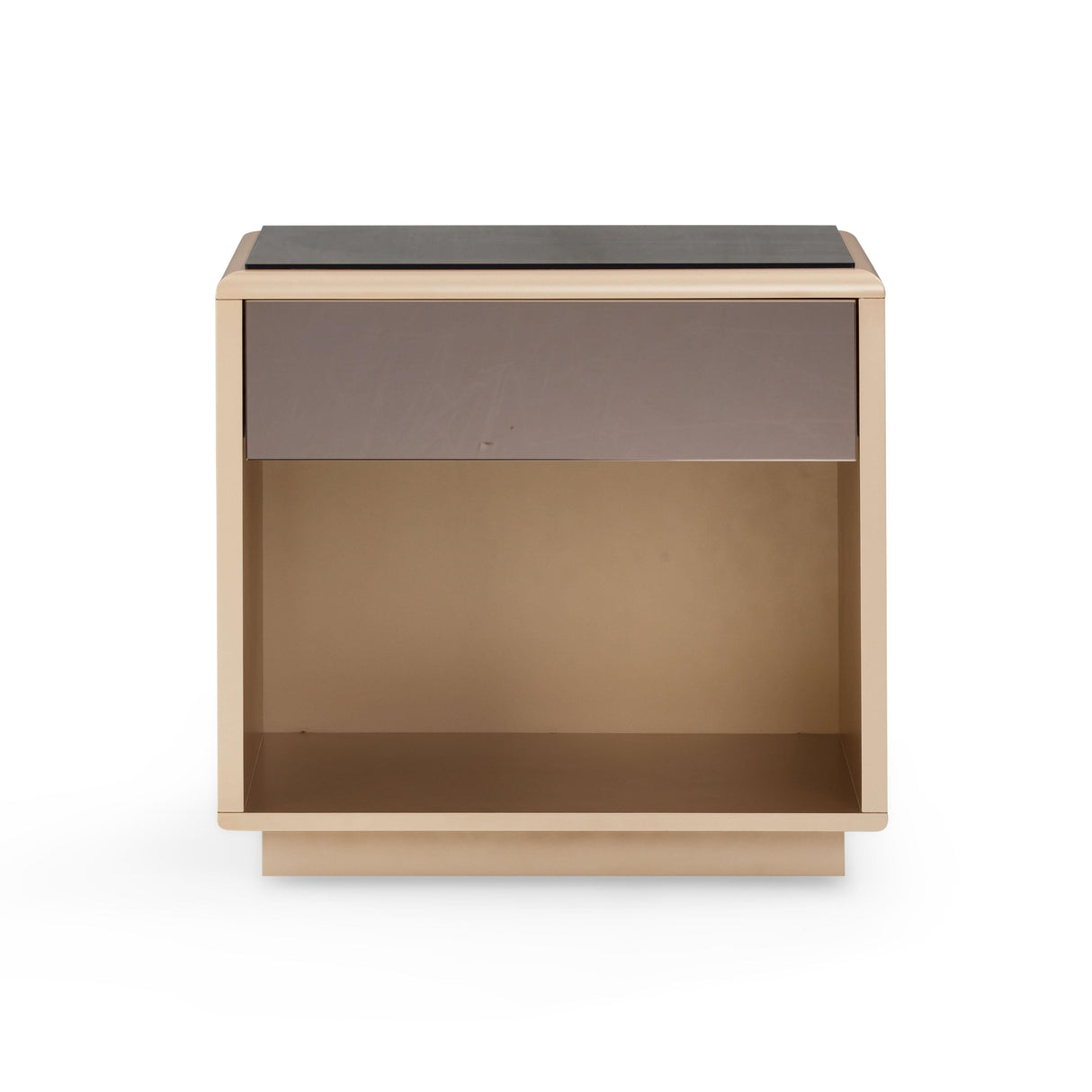 Martha Taupe Mirrored Nightstand by TOV Furniture at Eve Furniture