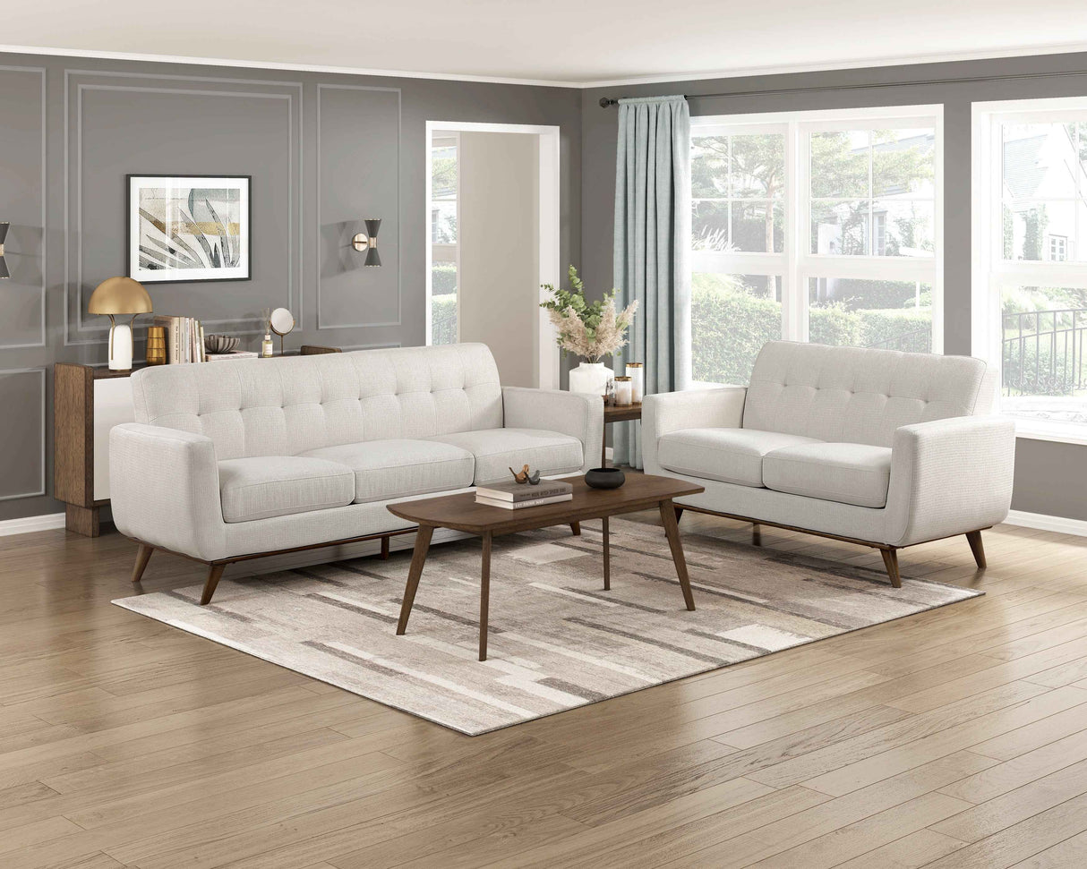 Martina Beige Loveseat by Homelegance at Eve Furniture