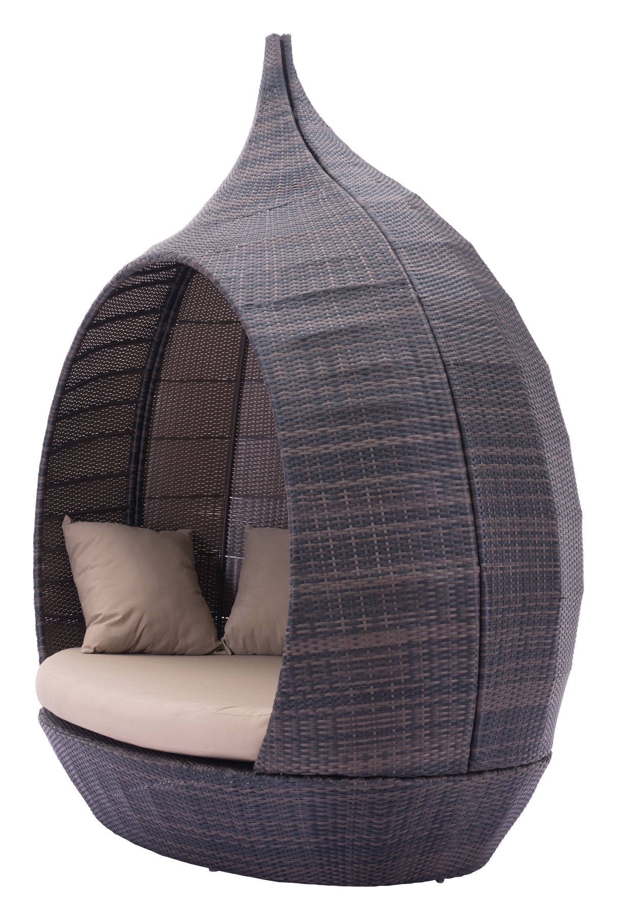 Martinique Brown & Beige Outdoor Beach Daybed by Zuomod at Eve Furniture
