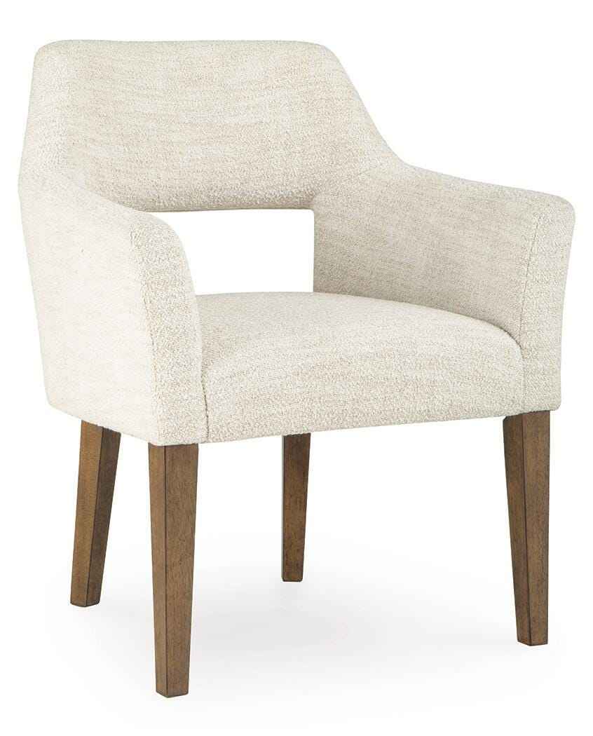 Marxmore Beige/Brown Dining Arm Chair, Set of 2 by Ashley at Eve Furniture