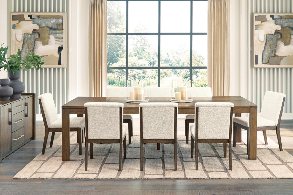 Marxmore Beige/Brown Extendable Dining Room Set