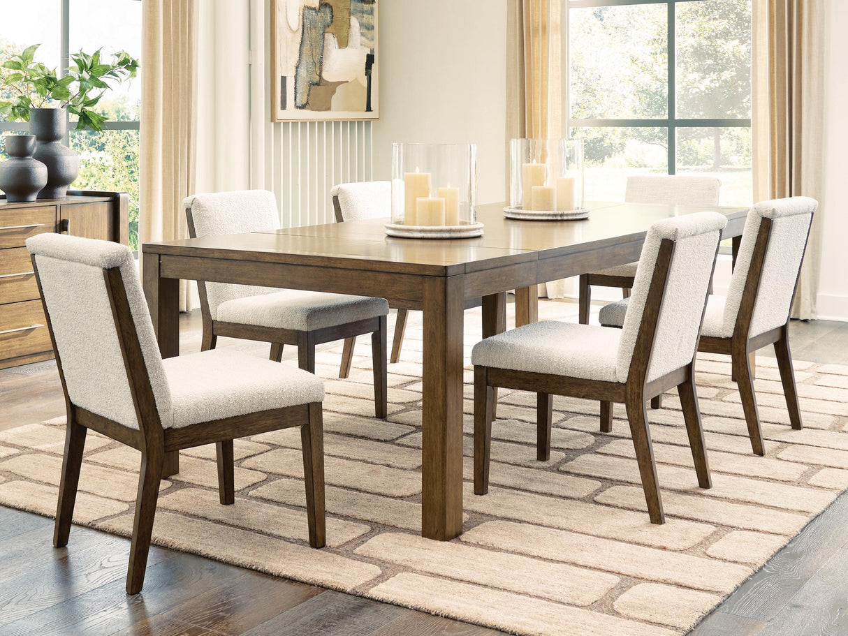 Marxmore Beige/Brown Extendable Dining Room Set
