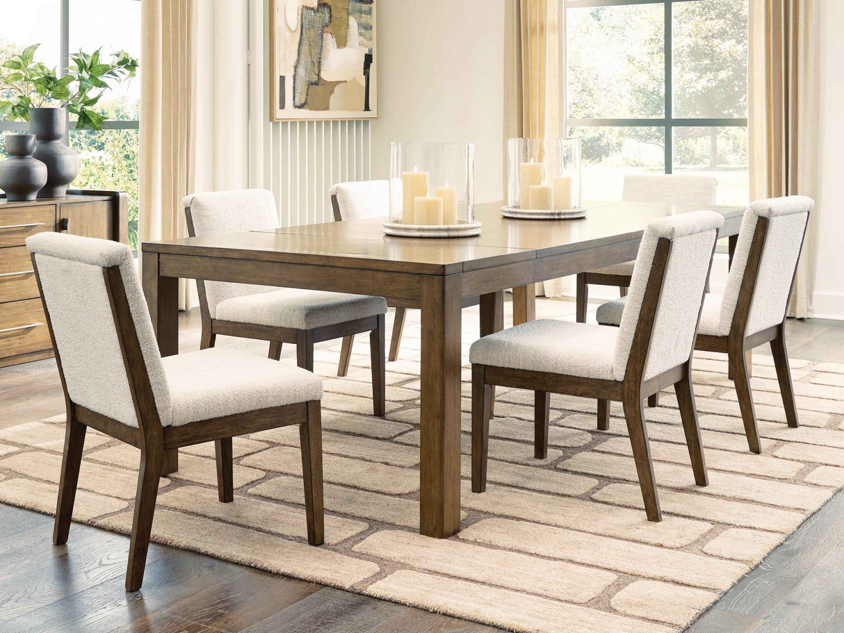 Marxmore Beige/Brown Extendable Dining Room Set by Ashley at Eve Furniture