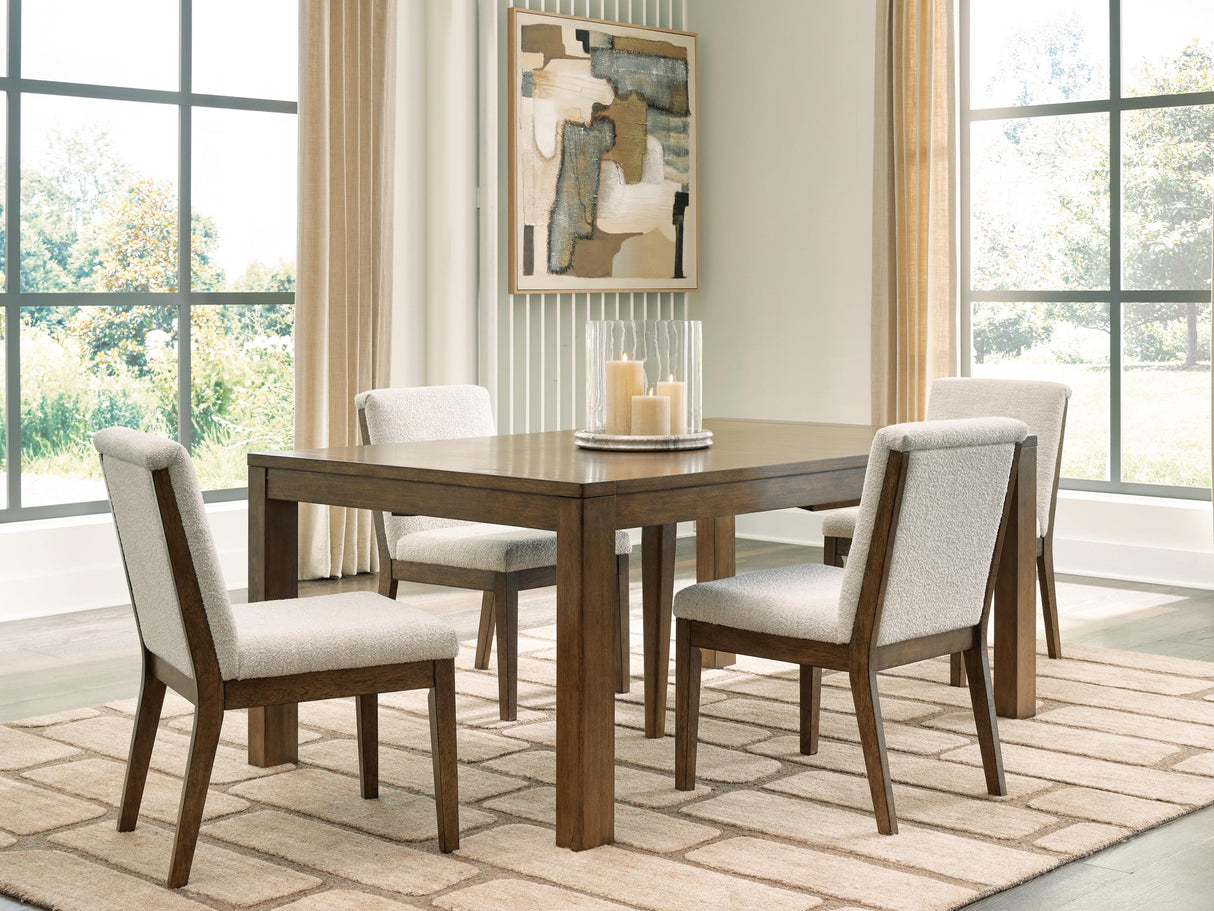 Marxmore Beige/Brown Extendable Dining Room Set