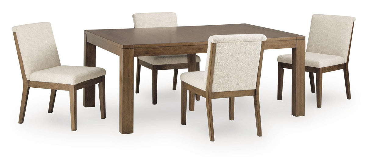 Marxmore Beige/Brown Extendable Dining Room Set