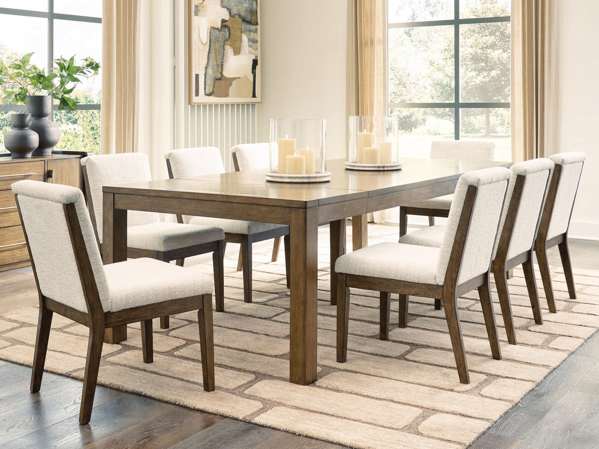 Marxmore Beige/Brown Extendable Dining Room Set