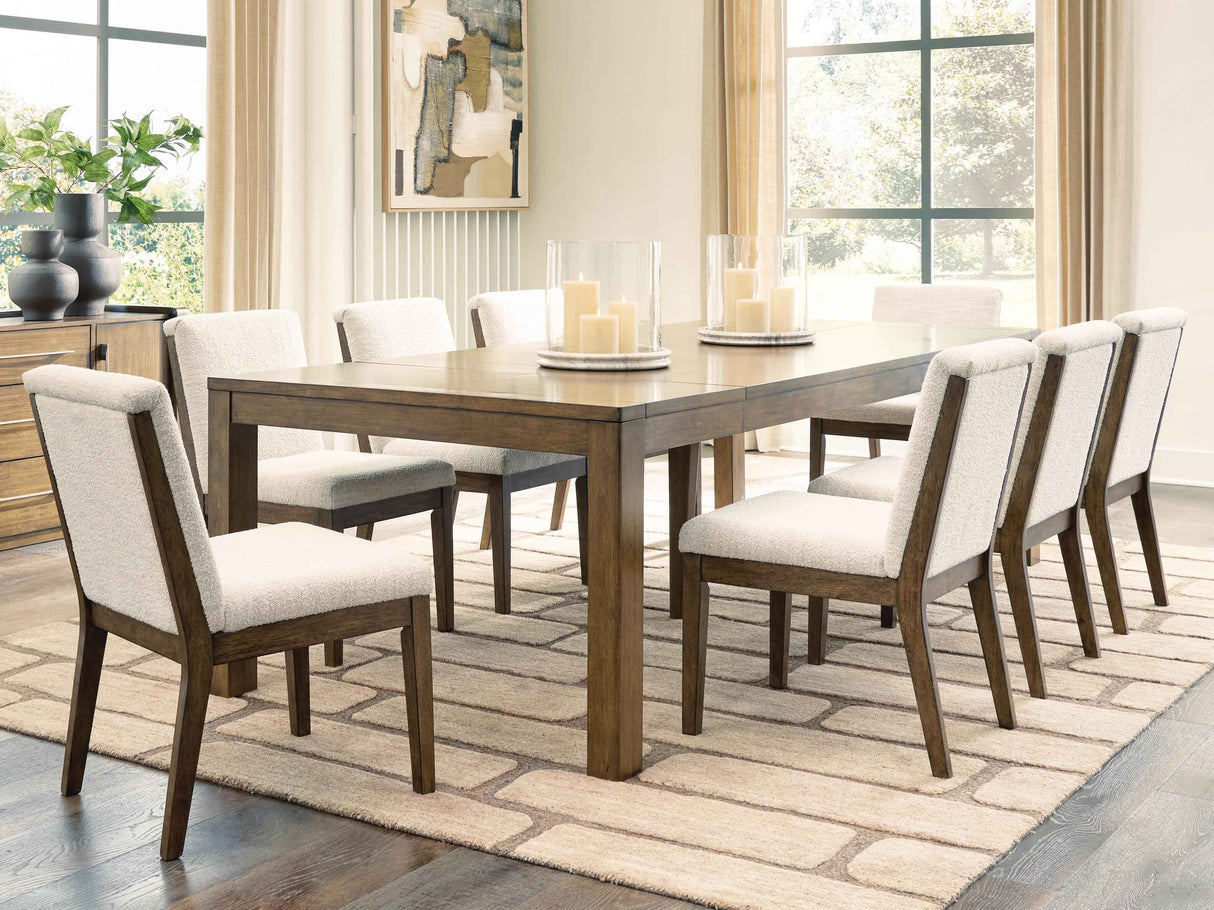 Marxmore Beige/Brown Extendable Dining Room Set by Ashley at Eve Furniture