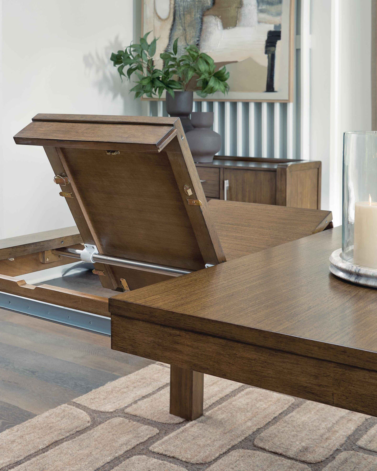 Marxmore Brown Dining Butterfly Extension Table by Ashley at Eve Furniture