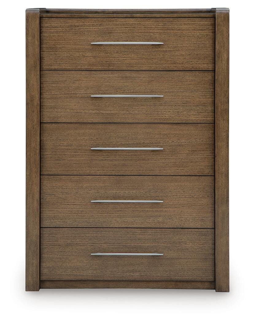 Marxmore Brown Upholstered Storage Panel Bedroom Set by Ashley at Eve Furniture