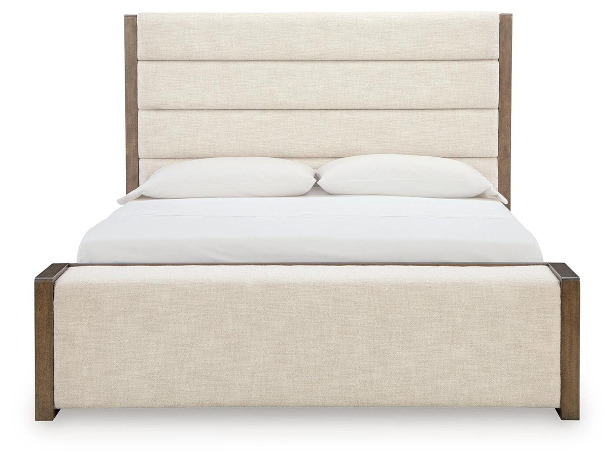 Marxmore Brown Upholstered Storage Panel Bedroom Set by Ashley at Eve Furniture