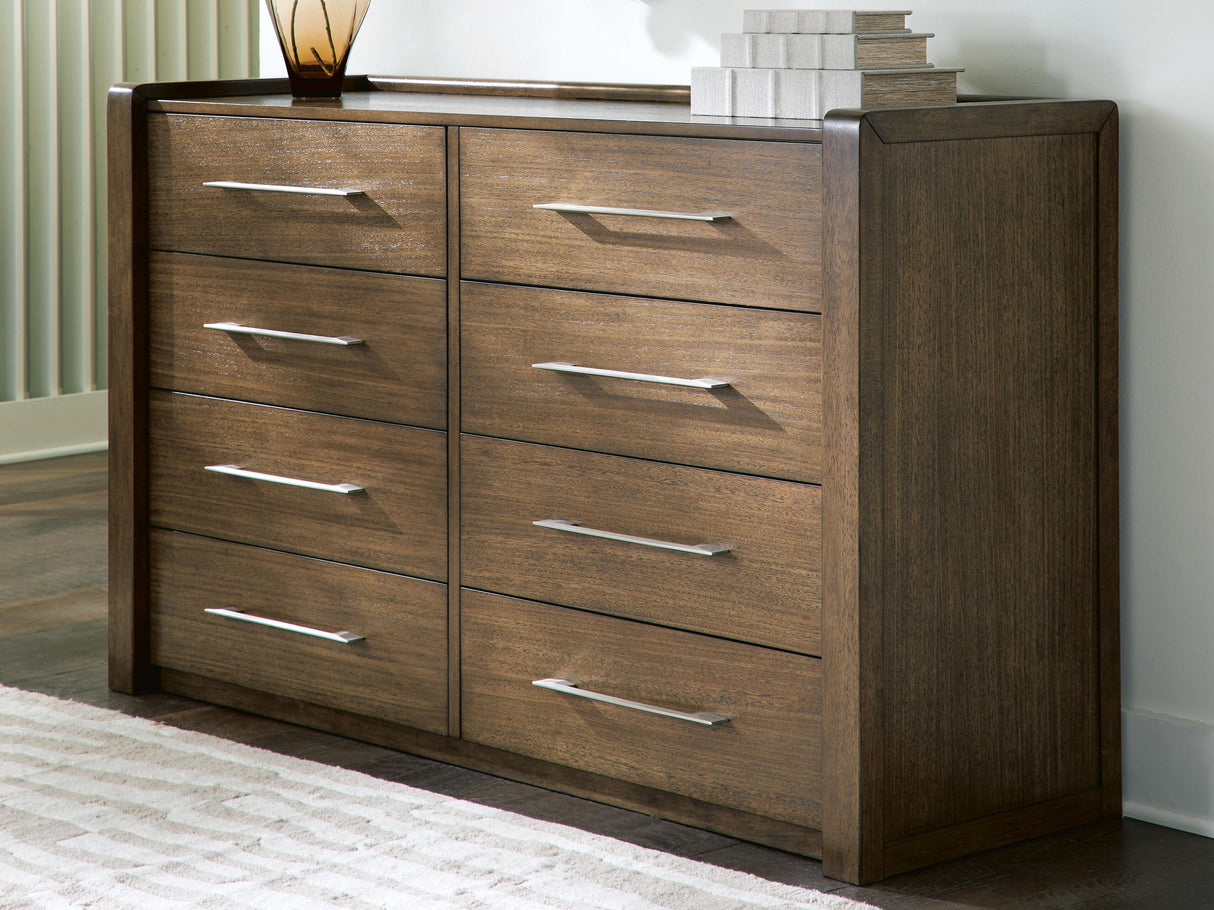Marxmore Brown Upholstered Storage Panel Bedroom Set by Ashley at Eve Furniture