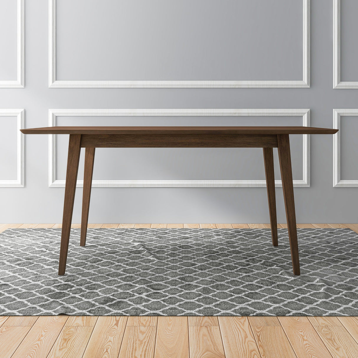 Mary Modern Style Solid Wood Rectangular Dining Kitchen Table 63" by Ashcroft Furniture at Eve Furniture