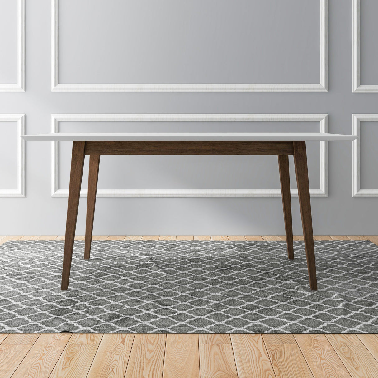 Mary Modern Style Solid Wood Rectangular Dining Kitchen Table 63" by Ashcroft Furniture at Eve Furniture