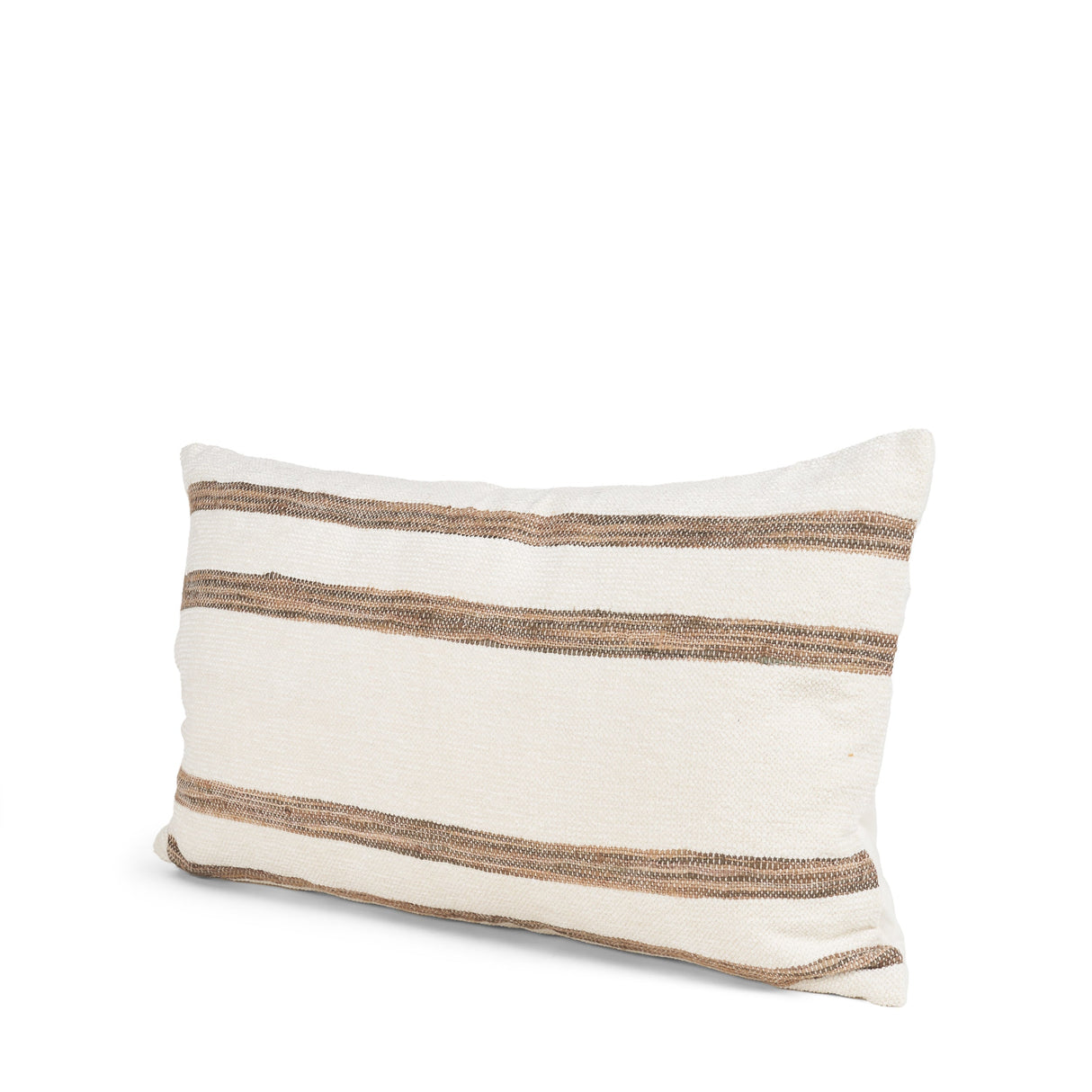 Maryn 13x21 Lumbar Cream w/ Brown Stripes Decorative Pillow Cover by Mercana at Eve Furniture
