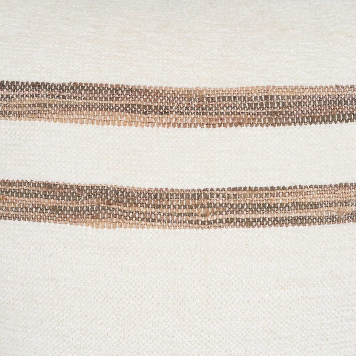 Maryn Square Cream w/ Brown Stripes Decorative Pillow Cover by Mercana at Eve Furniture