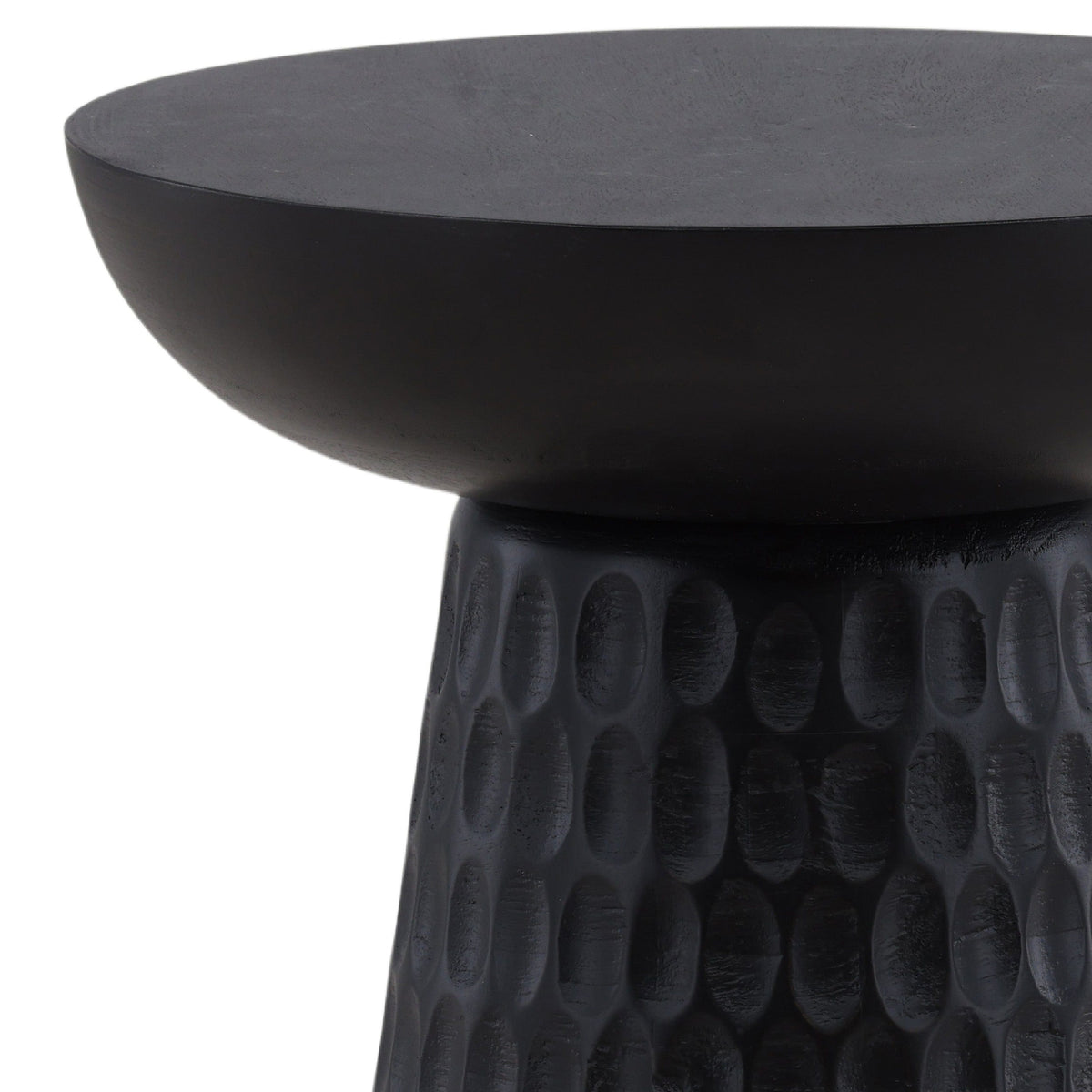 Marzell Side Table, Black by Dovetail at Eve Furniture