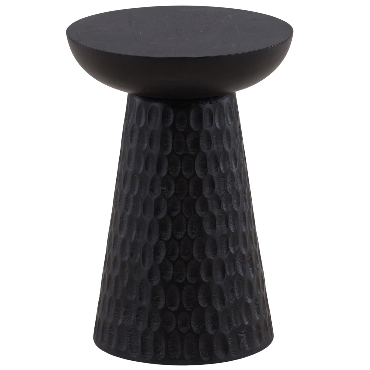 Marzell Side Table, Black by Dovetail at Eve Furniture
