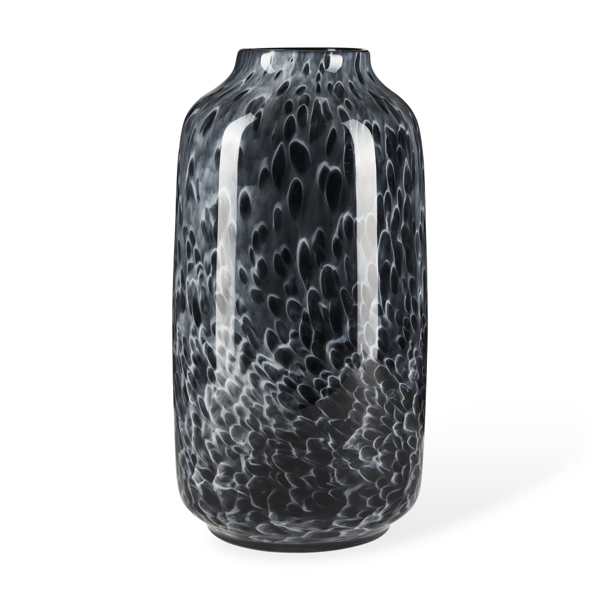 Masai Large Black Mottled Glass Vase by Mercana at Eve Furniture