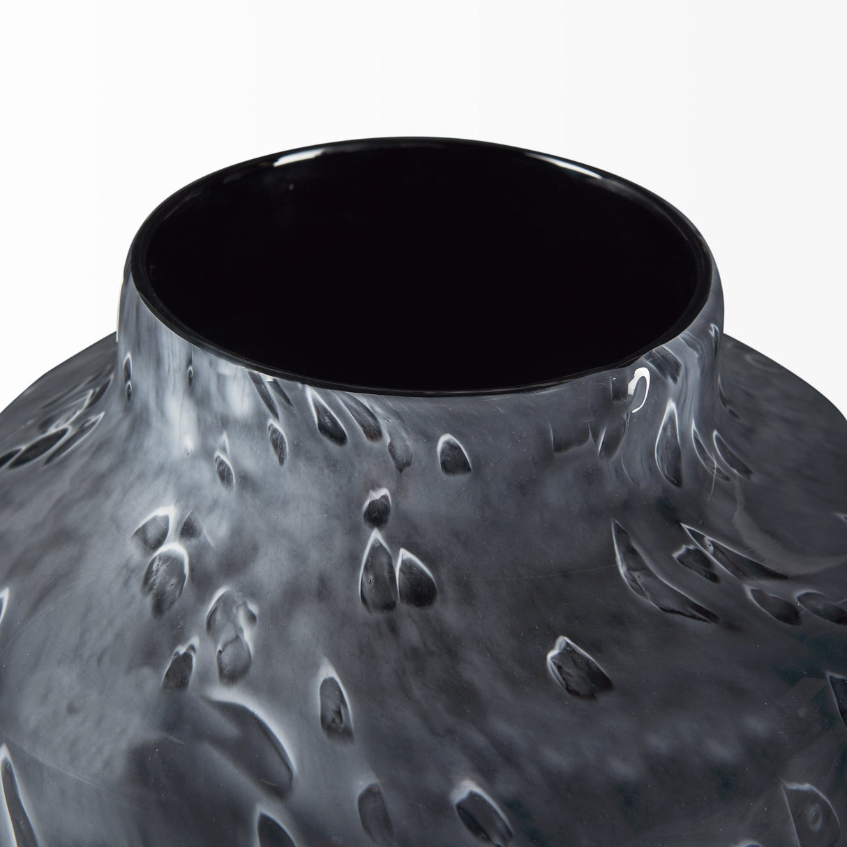 Masai Small Black Mottled Glass Vase by Mercana at Eve Furniture