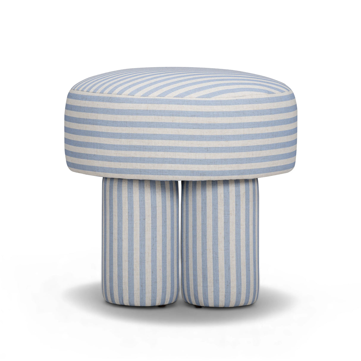 Masha Striped Performance Linen Accent Stool by TOV Furniture at Eve Furniture