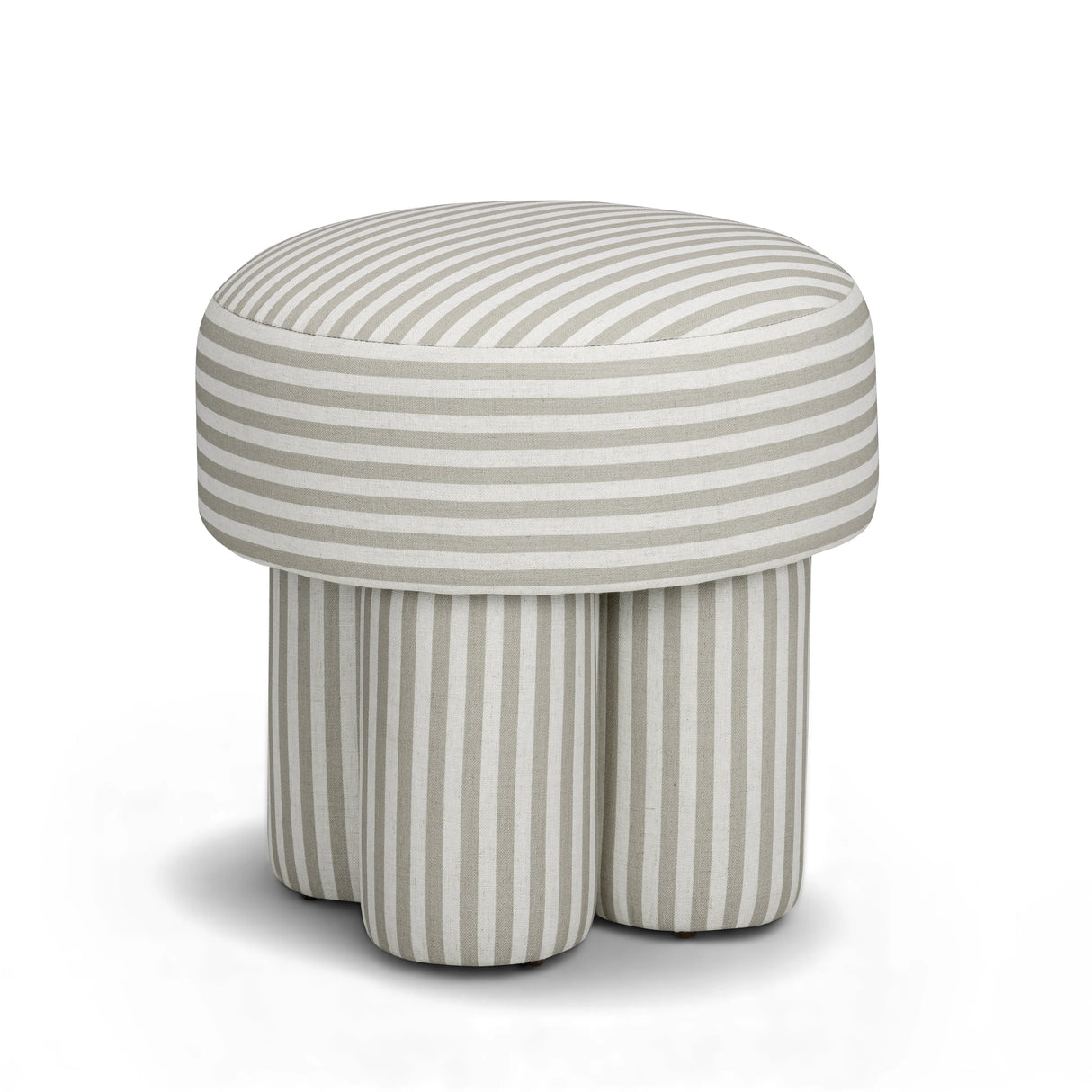 Masha Striped Performance Linen Accent Stool by TOV Furniture at Eve Furniture