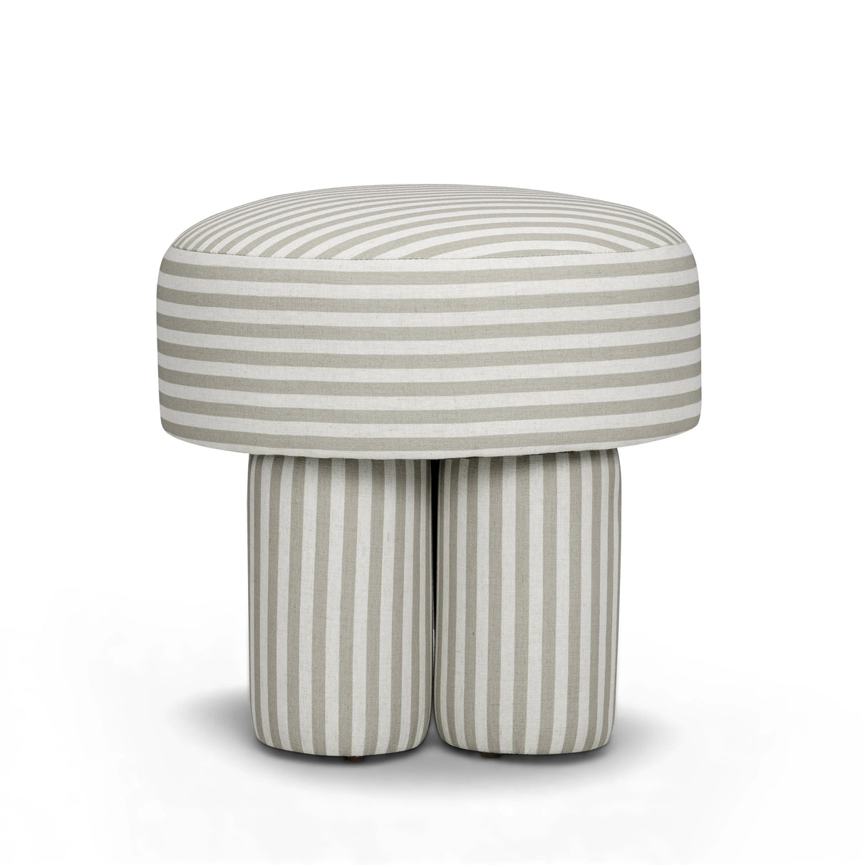 Masha Striped Performance Linen Accent Stool by TOV Furniture at Eve Furniture