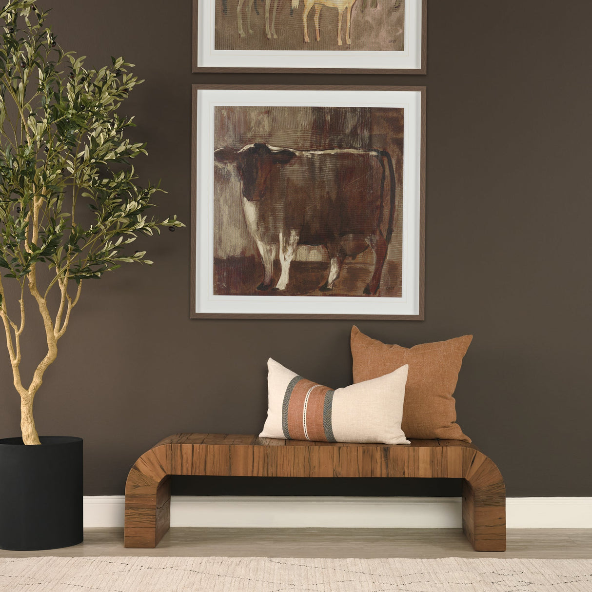 Mason 14x26 Cream w/ Orange Stripe Decorative Pillow Cover by Mercana at Eve Furniture