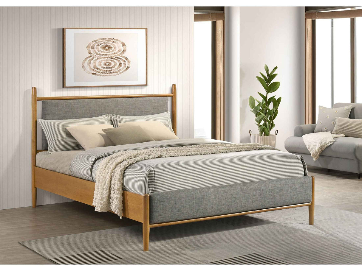Mason Light Brown 46-inch Queen Panel Platform Bed by Coaster at Eve Furniture
