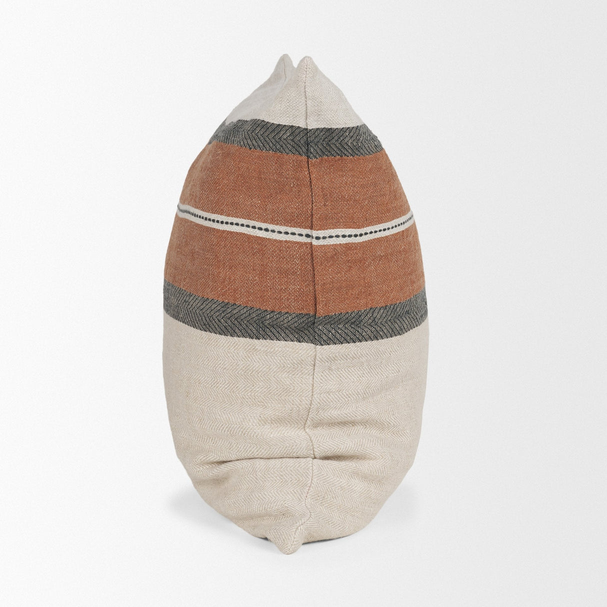 Mason Square Cream w/ Orange Stripe Decorative Pillow Cover by Mercana at Eve Furniture