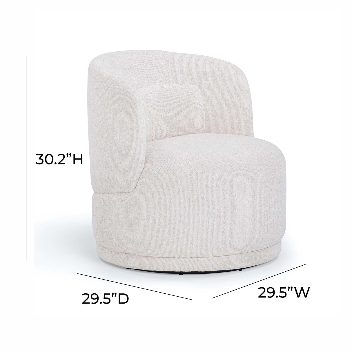 Massa Textured Fabric Swivel Accent Chair by TOV Furniture at Eve Furniture