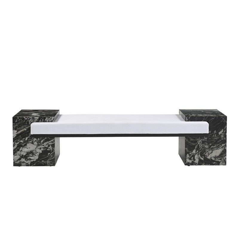 Massimo Black/White Bench by Crestview at Eve Furniture