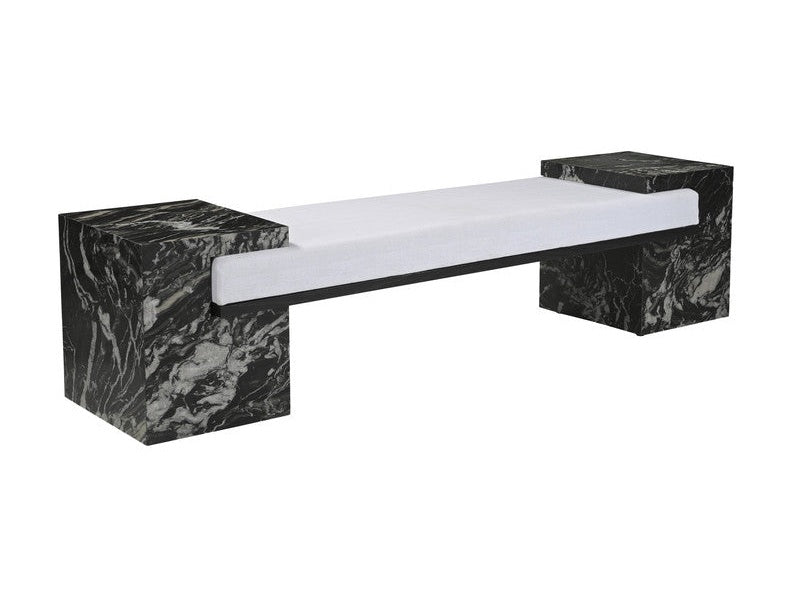 Massimo Black/White Bench by Crestview at Eve Furniture