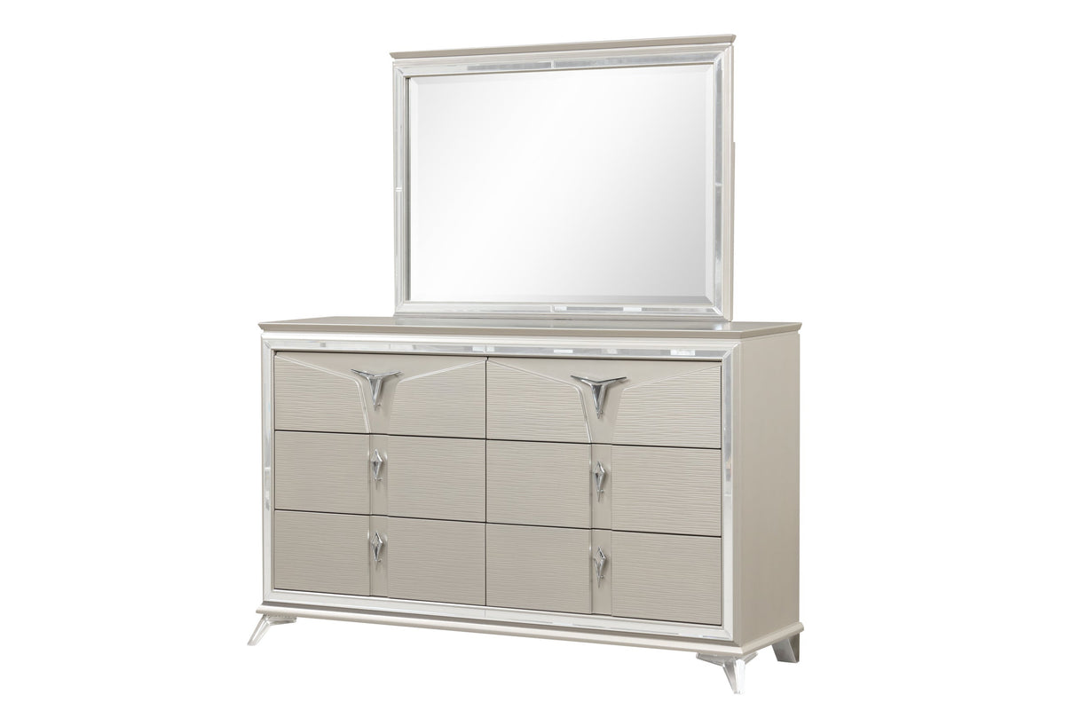 Master Queen Champagne Storage Bedroom Set by Happy Homes at Eve Furniture