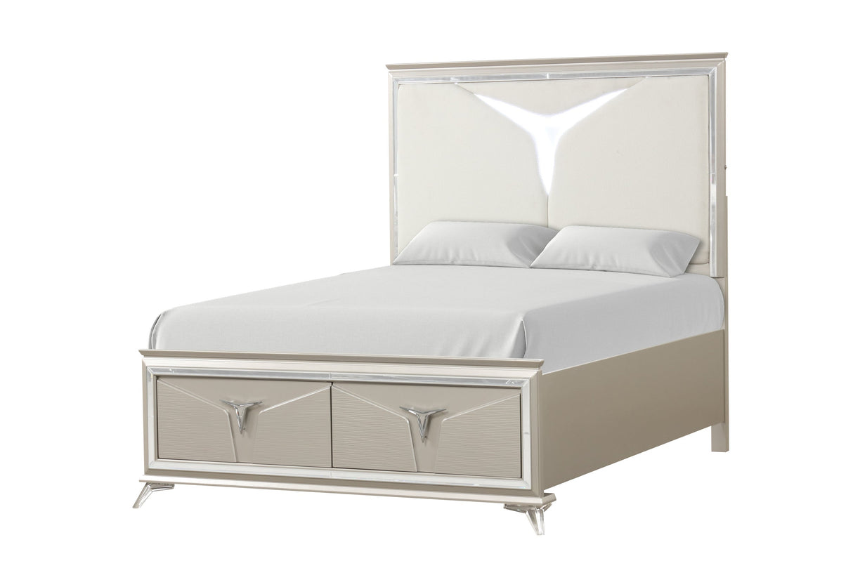 Master Champagne Storage Bedroom Set by Happy Homes at Eve Furniture