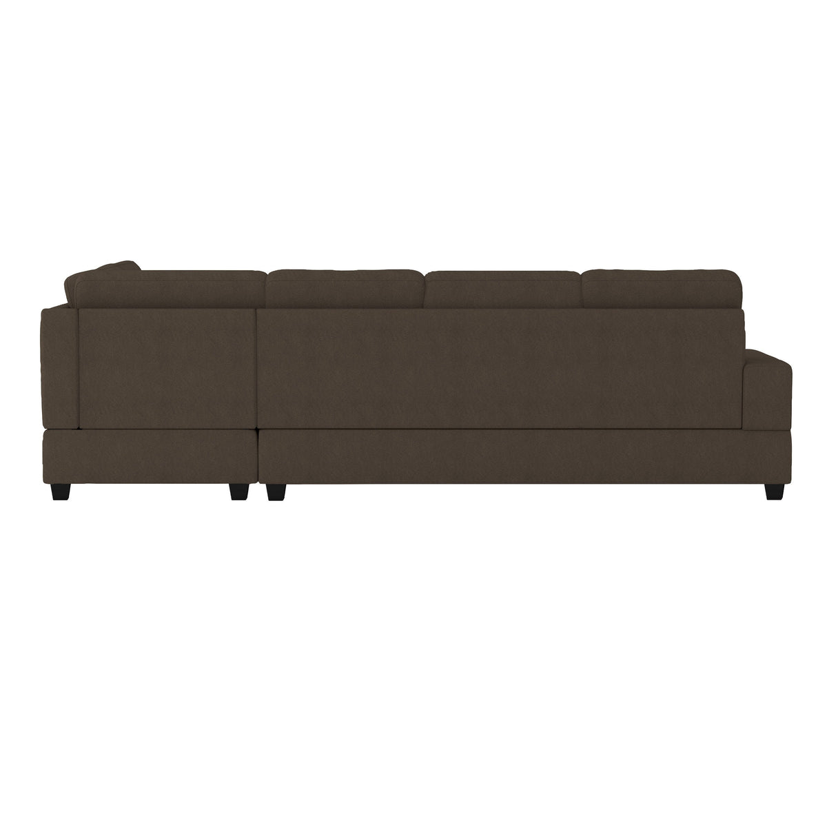 Maston Chocolate 2-Piece Reversible Sectional with Drop-Down Cup Holders by Homelegance at Eve Furniture