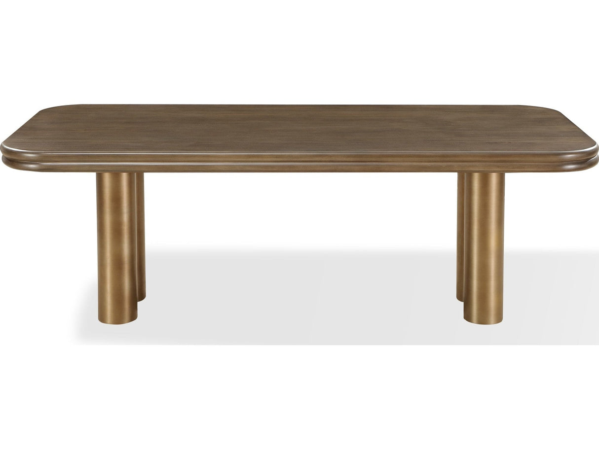 Mataranka Bistre/Brushed Golden Rectangular Dining Table by Modus Furniture at Eve Furniture