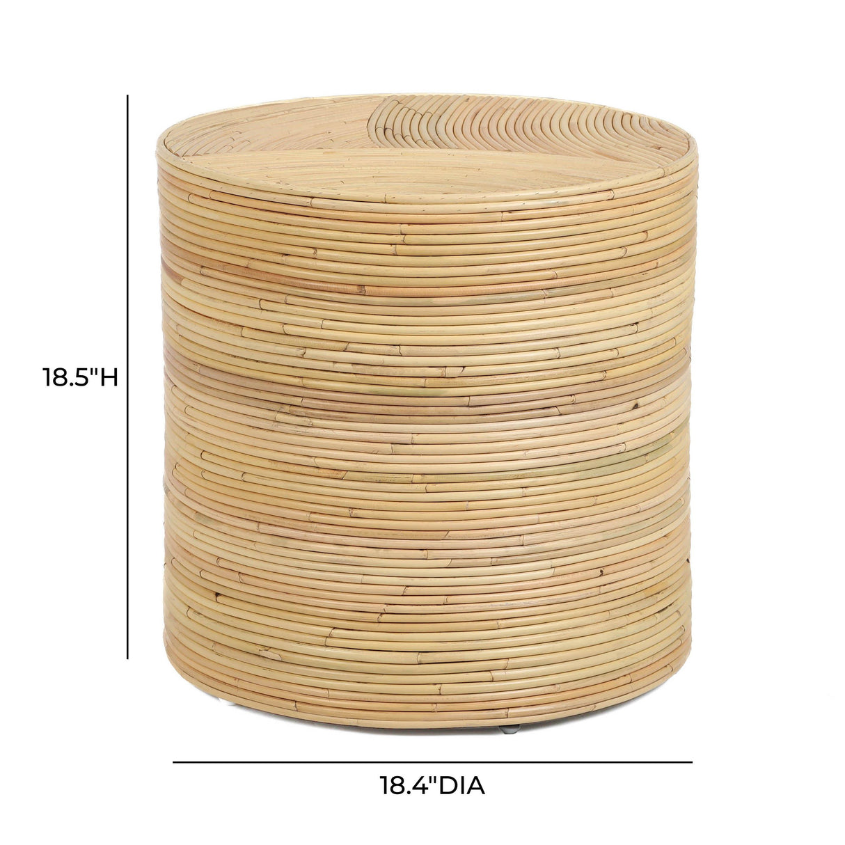 Matea Natural Rattan Arch Side Table by TOV Furniture at Eve Furniture