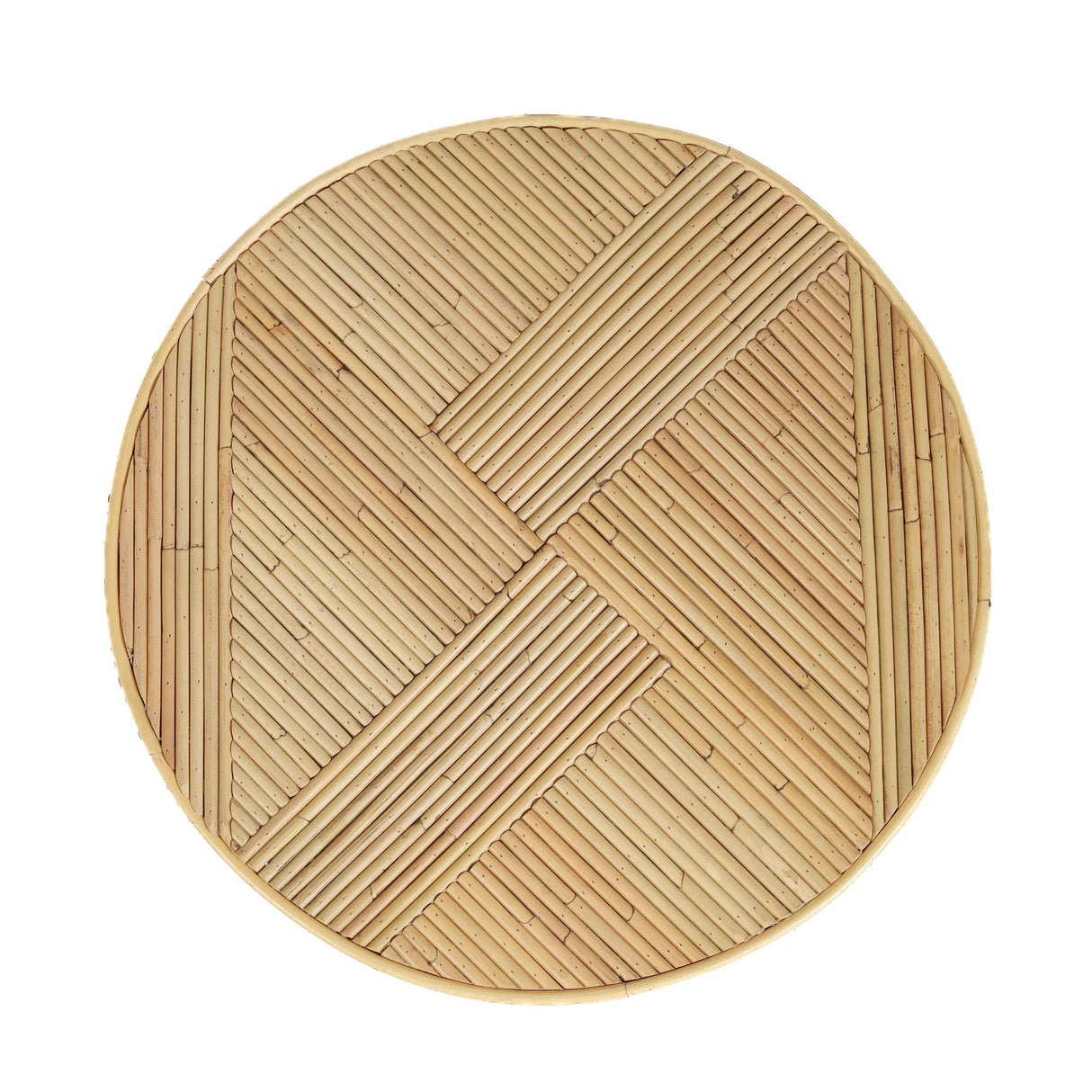 Matea Natural Rattan Cross Side Table by TOV Furniture at Eve Furniture