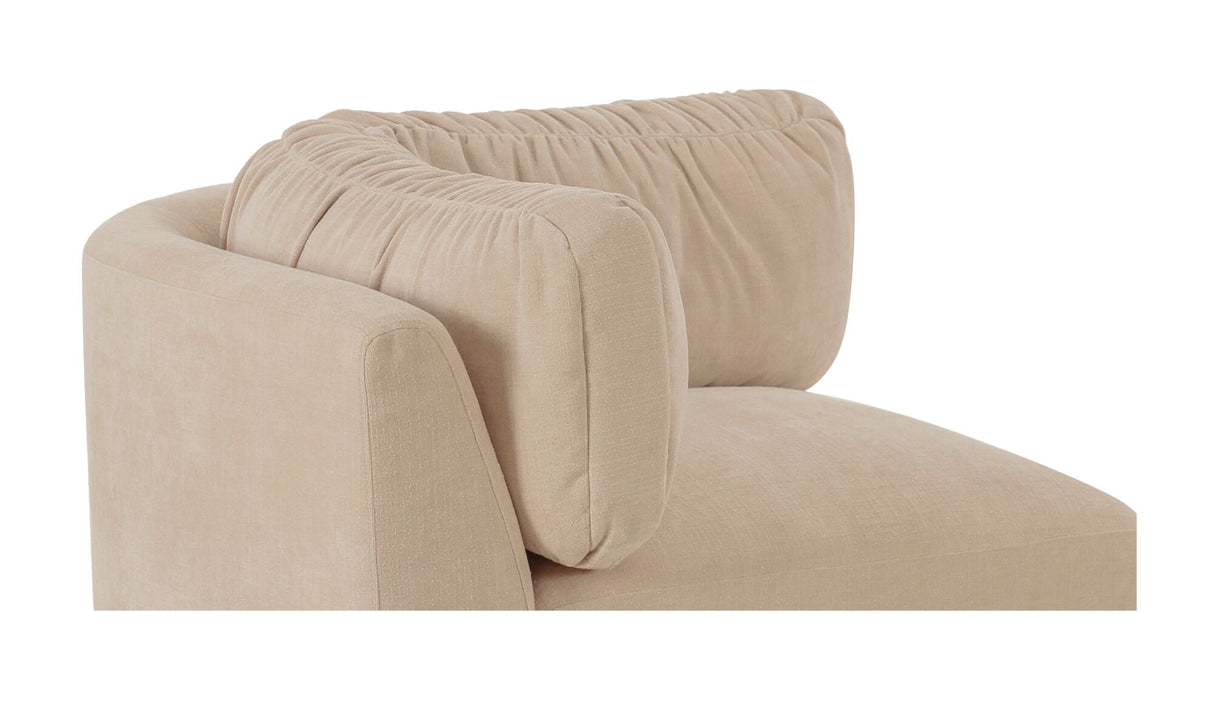 Matina Corner Chair Oatmeal by Moe's Home at Eve Furniture