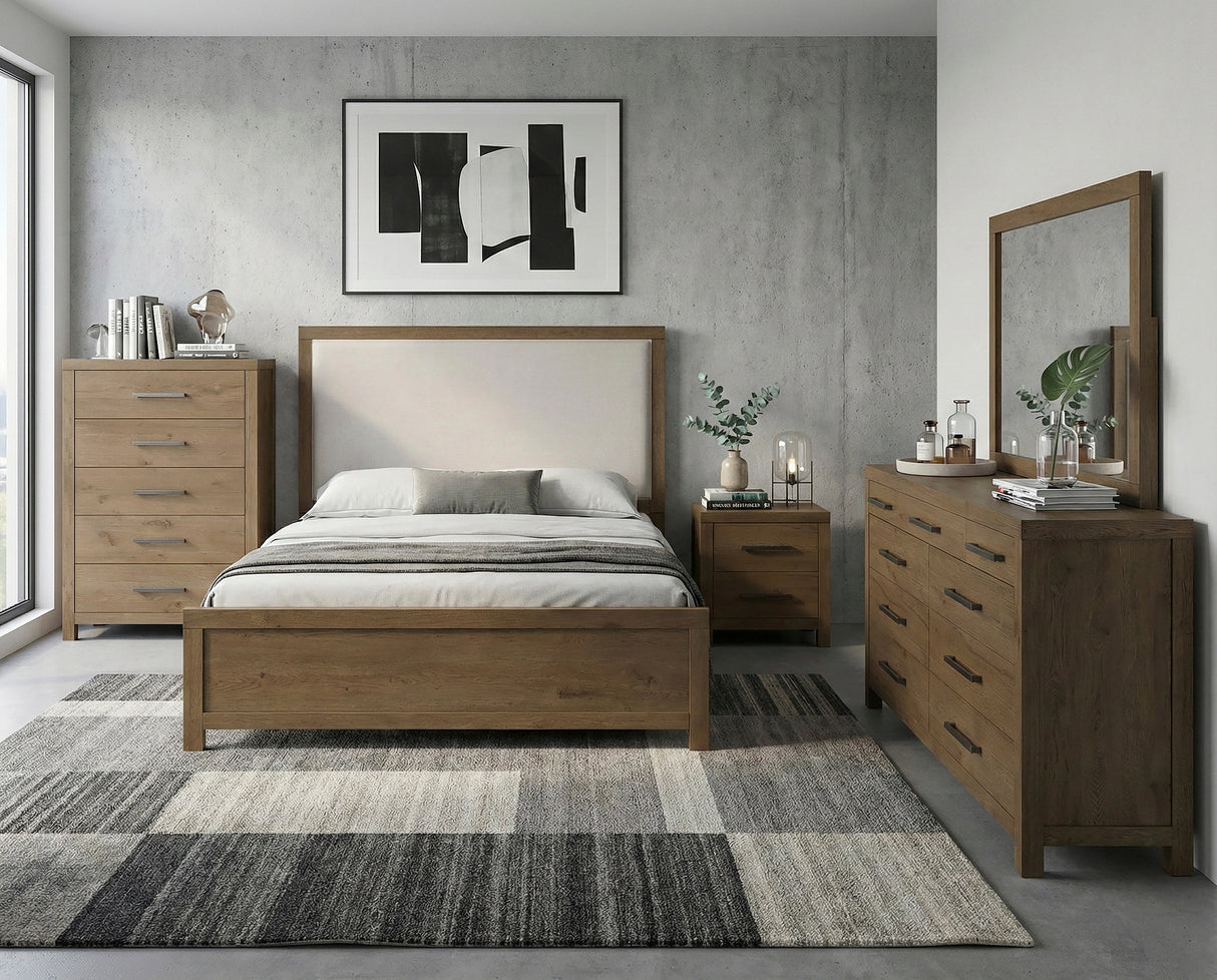 Matisse Brown Queen Panel Bed by Homelegance at Eve Furniture