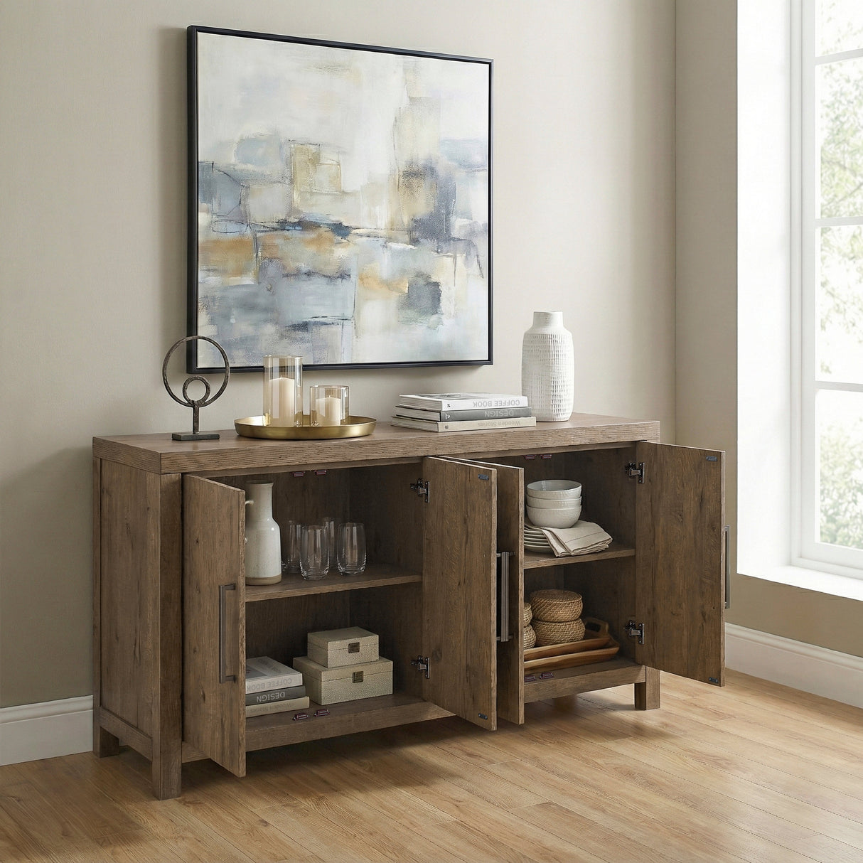 Matisse Brown Server by Homelegance at Eve Furniture