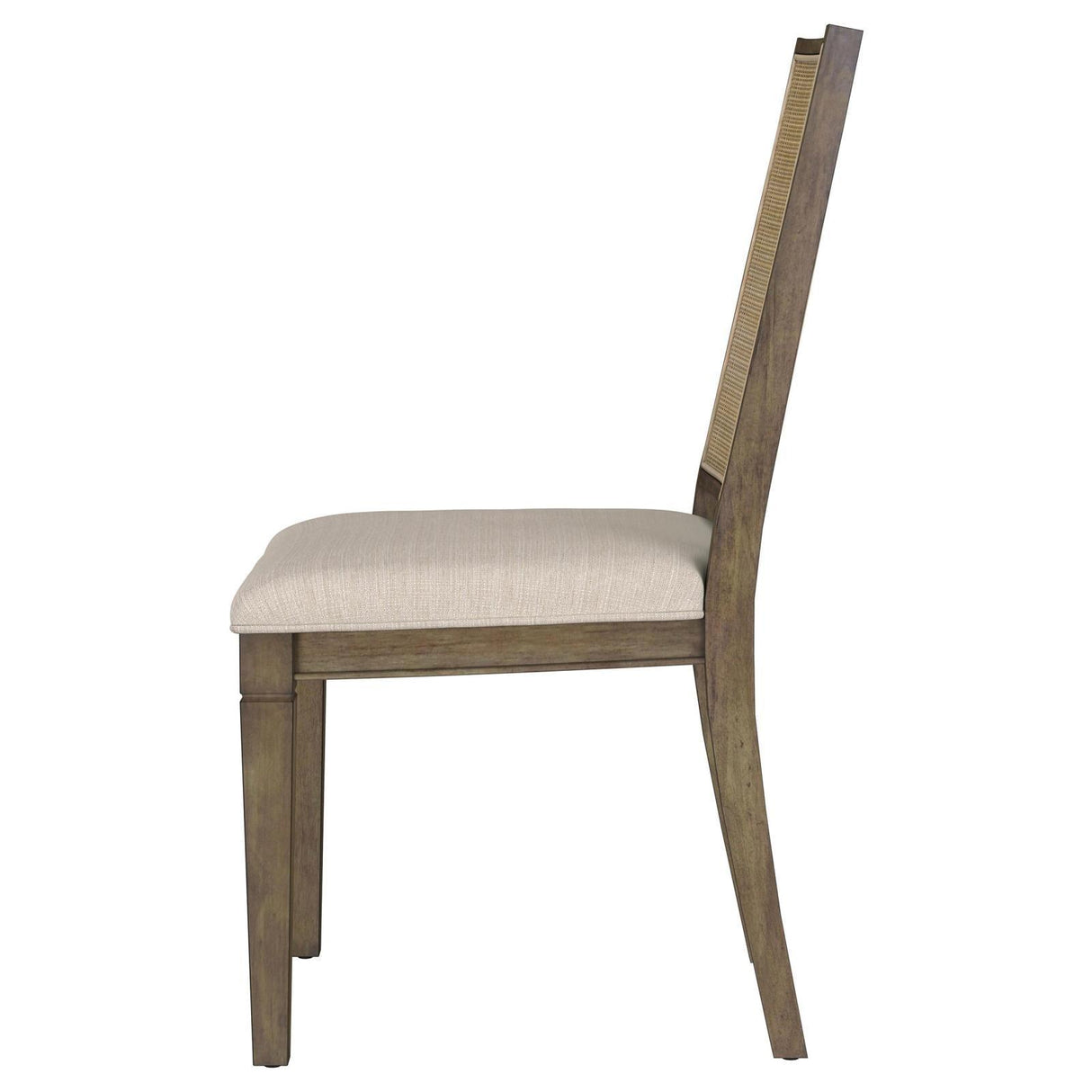 Matisse Woven Rattan Back Dining Side Chair with Upholstered Seat Brown by Coaster at Eve Furniture