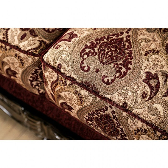 Matteo BurgundyBrown Sofa by Furniture of America at Eve Furniture