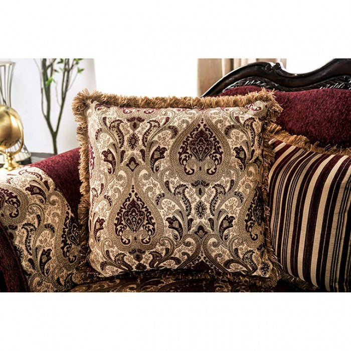 Matteo BurgundyBrown Sofa by Furniture of America at Eve Furniture