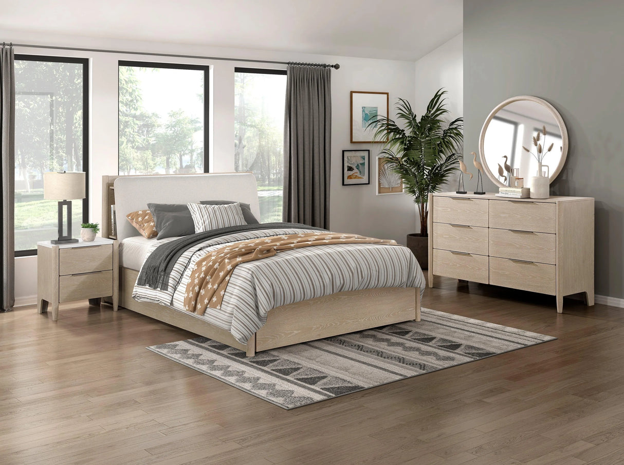 Matteo Light Oak Mirror by Homelegance at Eve Furniture