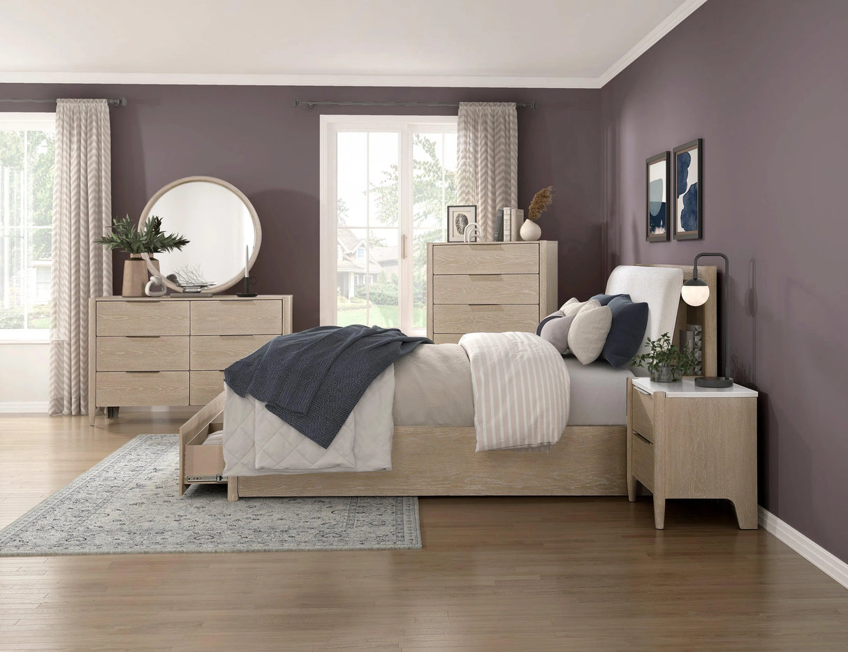 Matteo Light Oak Mirror by Homelegance at Eve Furniture